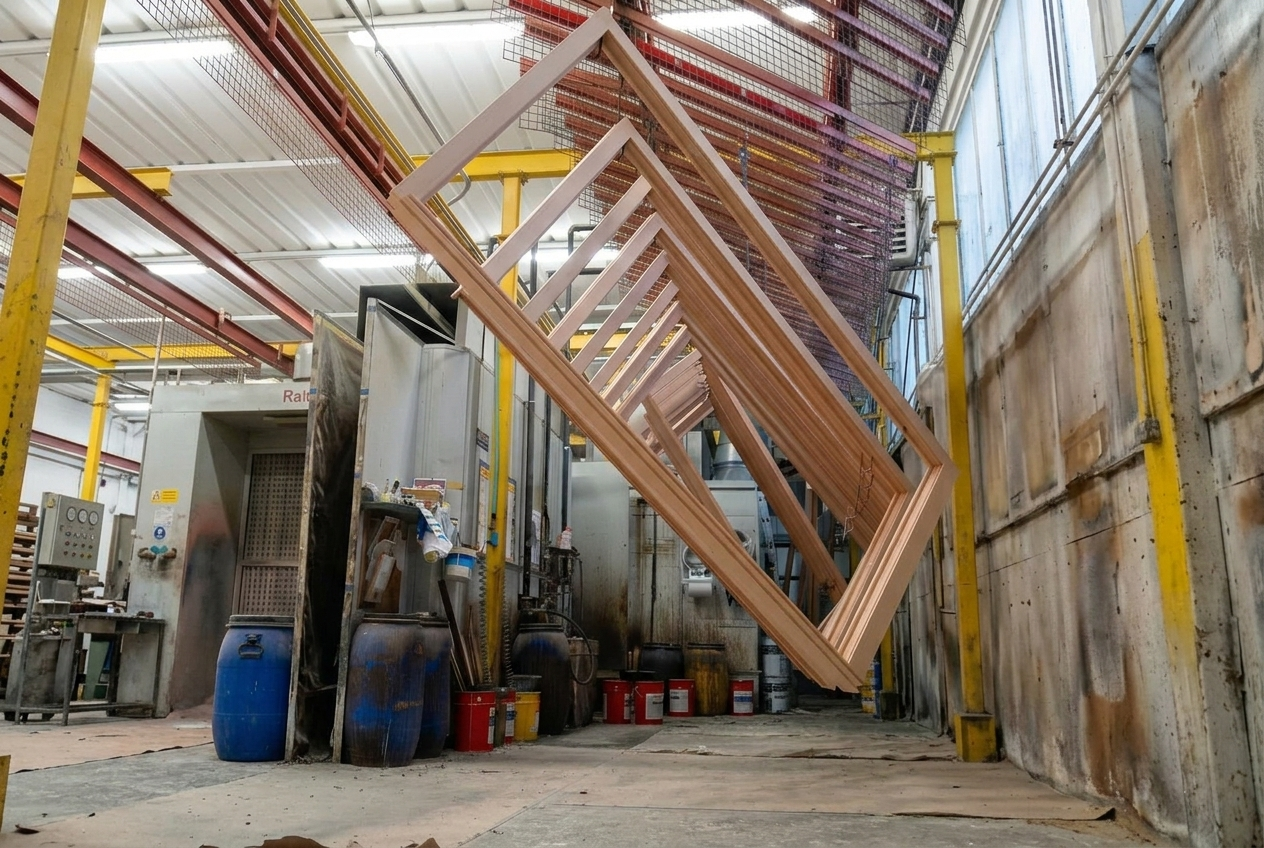 Restauro di infissi in legno realizzato da ColorWood a Castagnaro